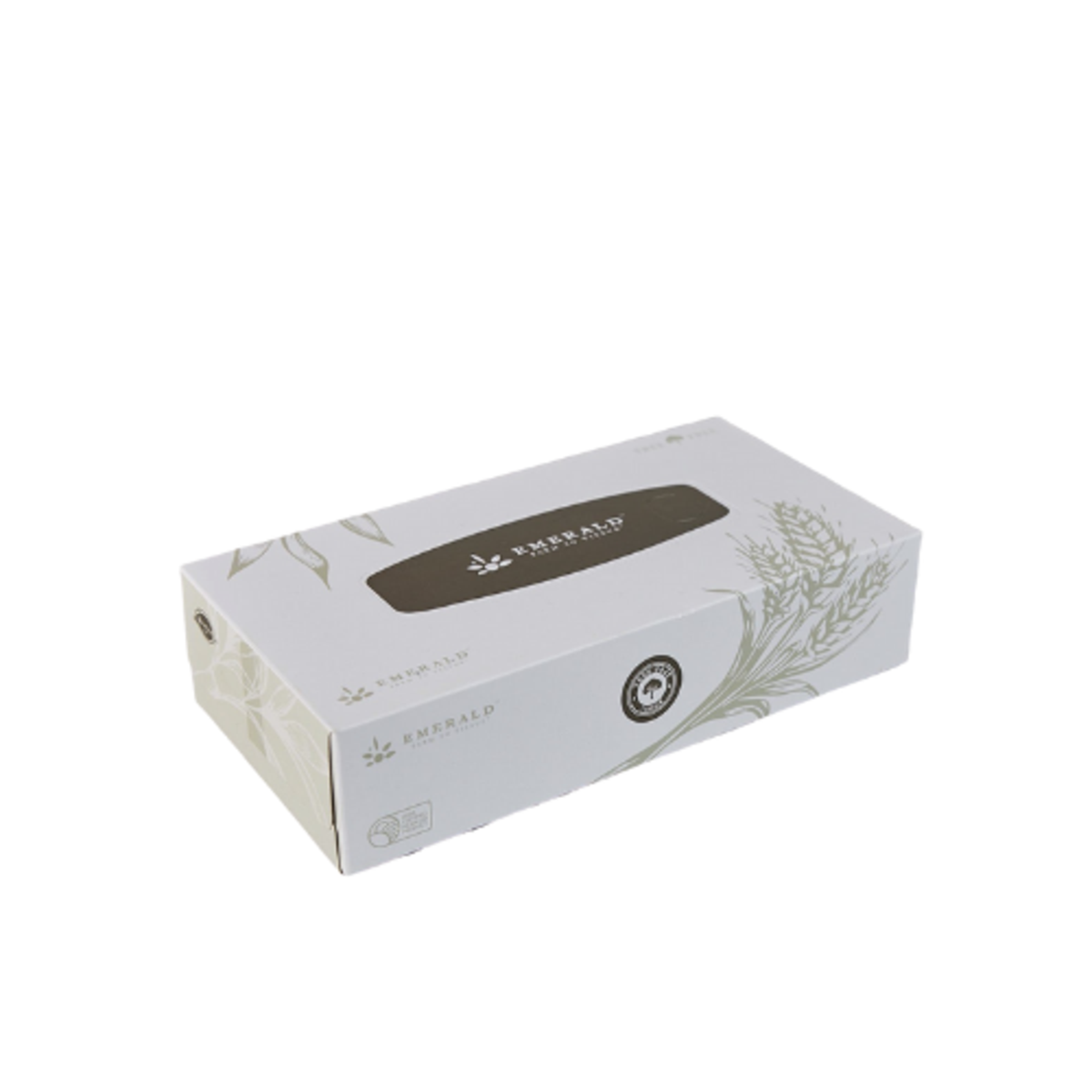 Emerald Ecovations Tree-Free Compostable 2-Ply Facial Tissue Flat Box
