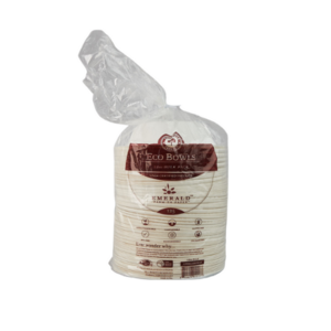 Emerald Ecovations Tree-Free Compostable Fiber Microwavable Disposable Bowls 16oz