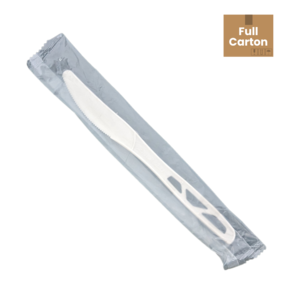 Emerald Ecovations Plastic-Free Compostable Wrapped Disposable Knives