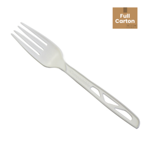 Individually Wrapped Heavyweight PLA Forks, Beige, 500/Carton Individually Wrapped Heavyweight PLA Forks, Beige, 500/Carton