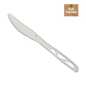 Individually Wrapped Heavyweight PLA Knives, Beige, 500/Carton