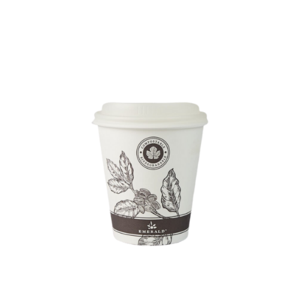 Emerald Ecovations FSC Certified Compostable Disposable Hot Coffee Cups 10oz