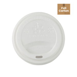 Emerald Ecovations Compostable PLA Universal Dome Lids for Disposable Coffee Cups