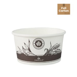 Compostable Soup Cup 16oz D:4.5in H:3.1in - 25 pcs - BioandChic