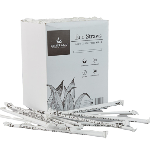 Emerald Compostable Drinking Straws